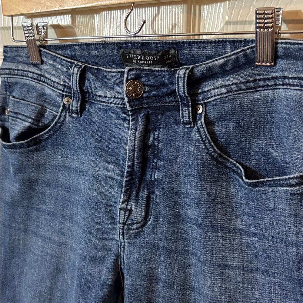 Liverpool Dark Blue Denim Jeans - Picture 2 of 7